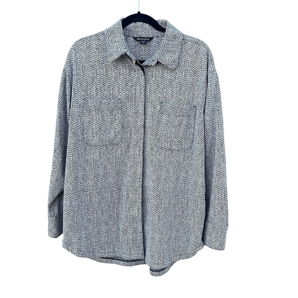 Athleta Braiden Button-Up Textured Shirt Jacket Size Medium - Picture 3 of 8